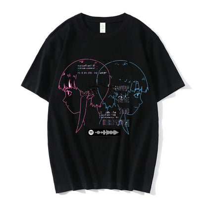 2024Anime Print Serial Experiments Lain  Cotton T-Shirt