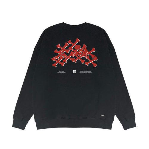 Amiri Long Sleeved Shirt Fashion Brand Crew Sweatshirts round Neck Sweater