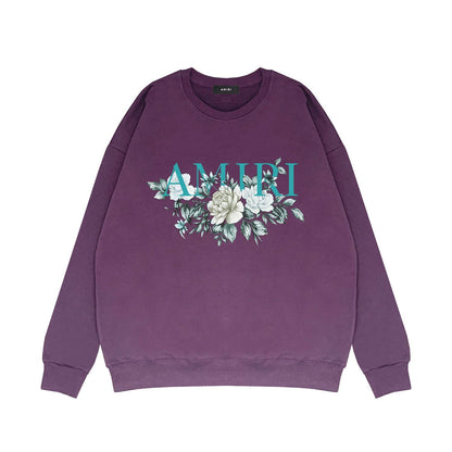 Amiri Long Sleeved Shirt Fashion Brand Crew Sweatshirts round Neck Sweater