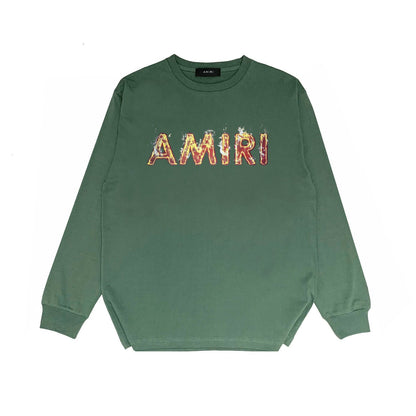 Amiri Long Sleeve Shirt Fashion Brand Long Sleeve Long-Sleeved T-shirt Blouse