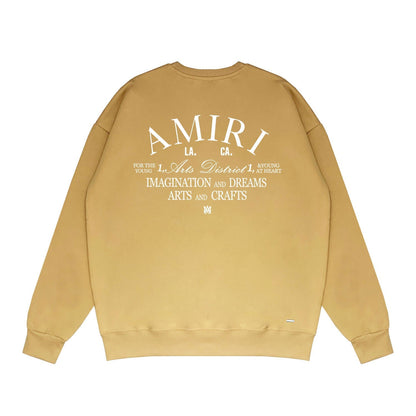 Amiri Long Sleeved Shirt Fashion Brand Crew Sweatshirts round Neck Sweater
