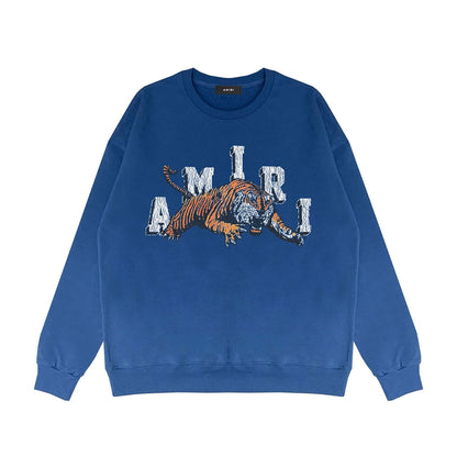 Amiri Long Sleeved Shirt Fashion Brand Crew Sweatshirts round Neck Sweater
