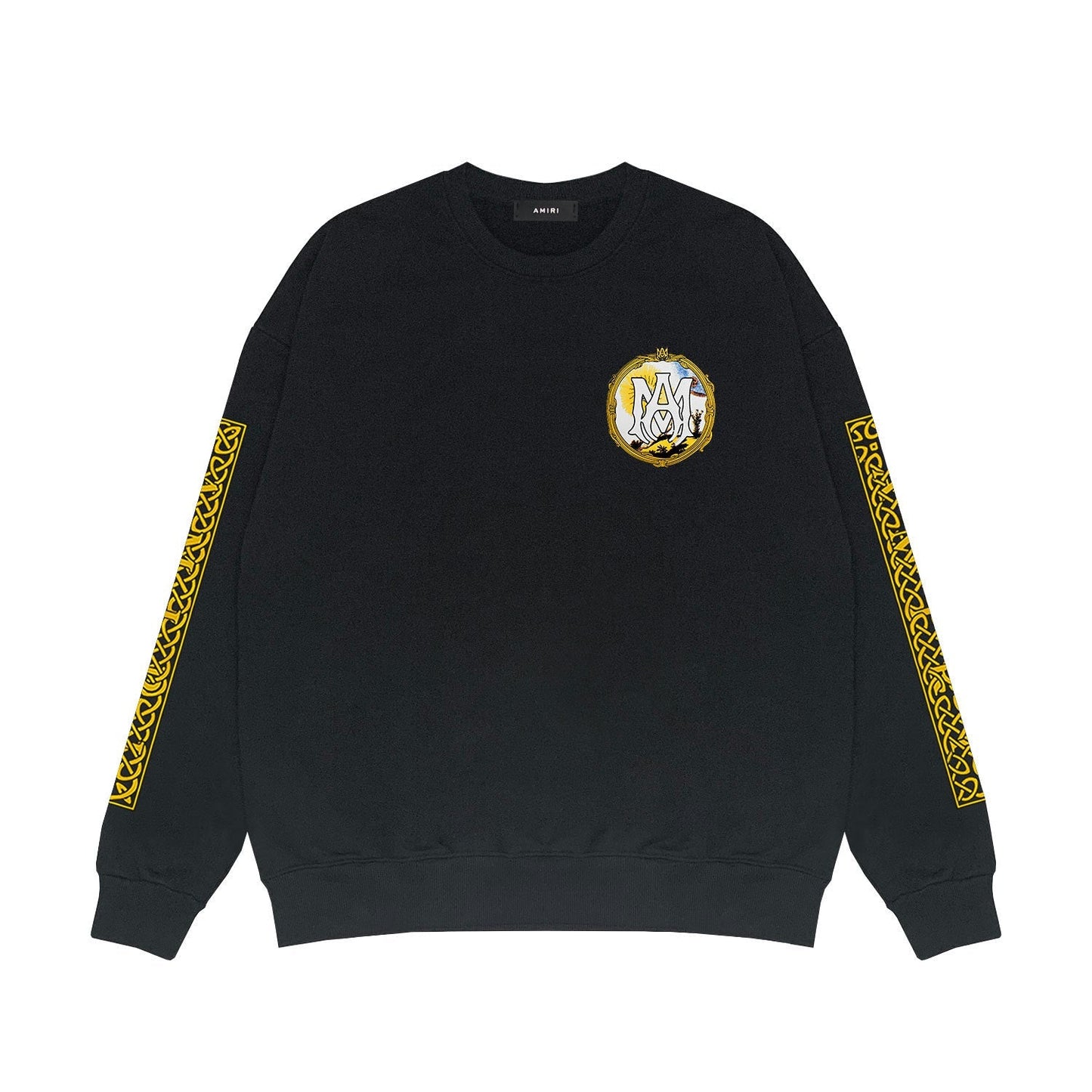 Amiri Long Sleeved Shirt Fashion Brand Crew Sweatshirts round Neck Sweater