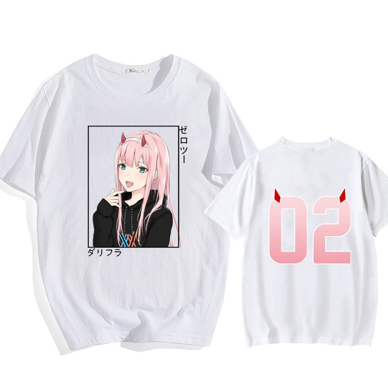 2024New Zero Two T Shirt Women Casual Round Neck Short