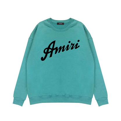 Amiri Long Sleeved Shirt Fashion Brand Crew Sweatshirts round Neck Sweater