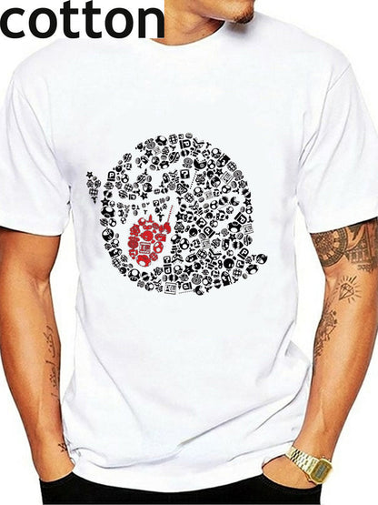 2024Funny Boo Portrait Graphic  Cotton T-Shirt Summer