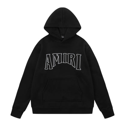 Amiri Hoodie AMI Letter logo print pullover hooded sweater for men and women