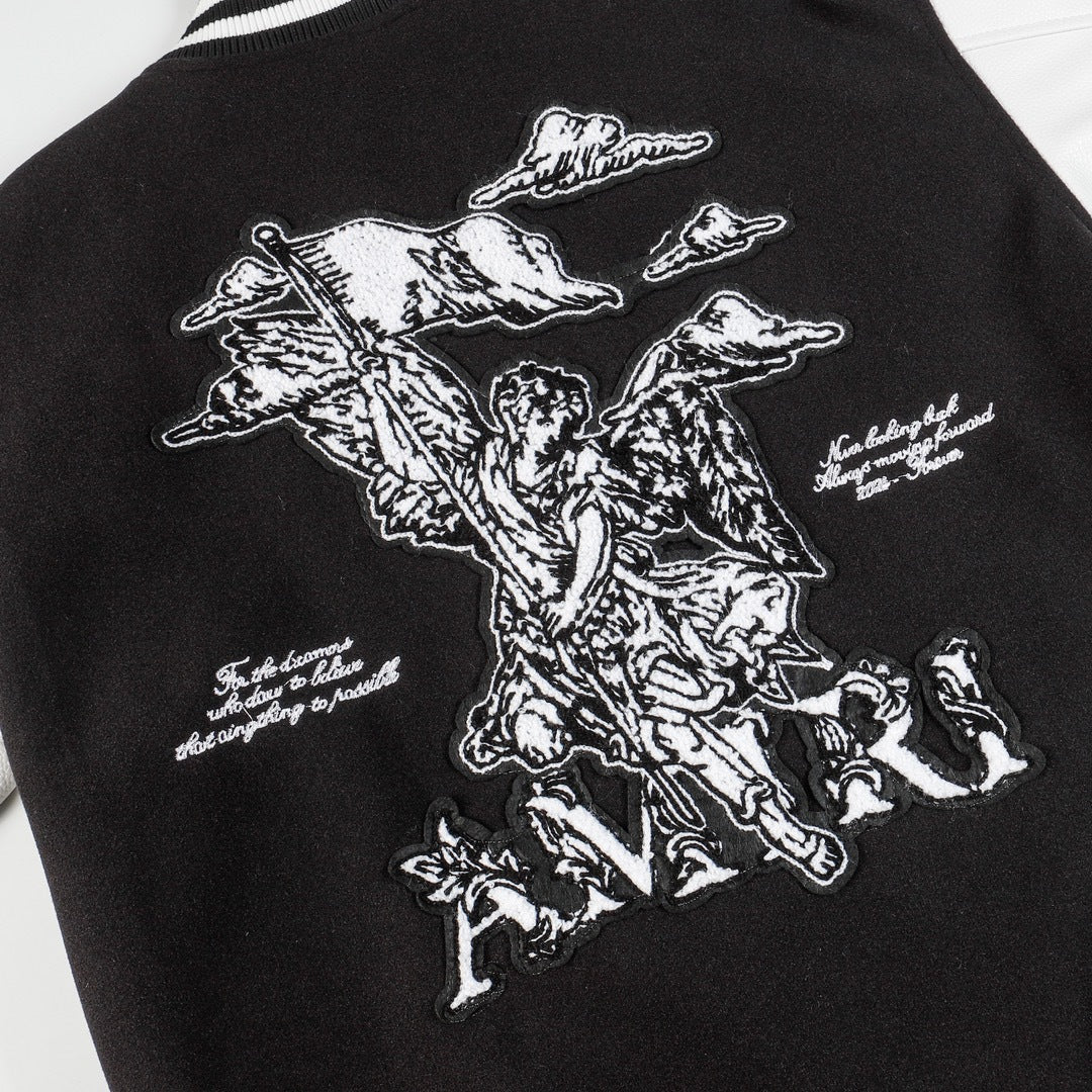 Amiri Jacket AMI Angel Ares Baseball Jacket Jacket Men's and Women's