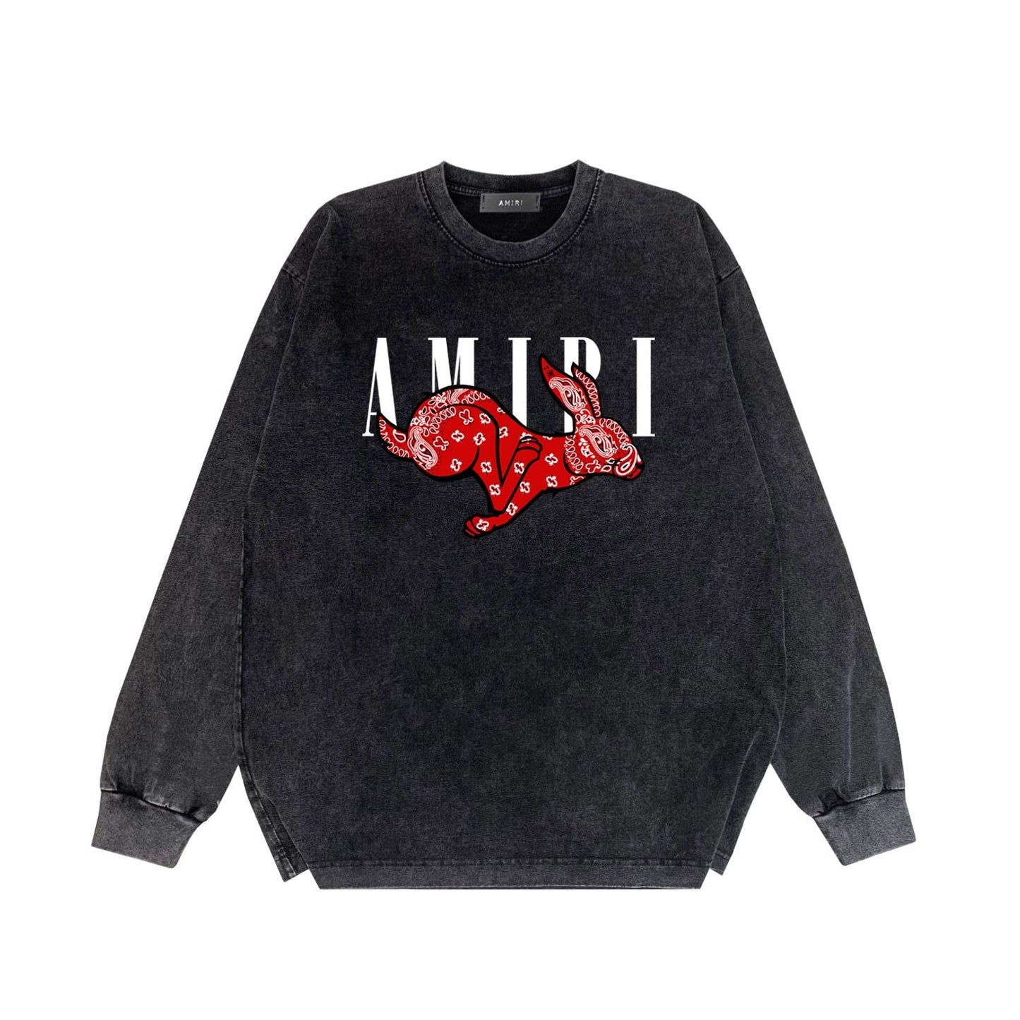 Amiri Long-Sleeve Shirt Vintage Distressed Long Sleeve T-shirt