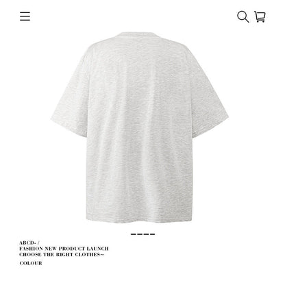 American vintage street T-shirt pure cotton retro men's and women's summer loose half sleeves