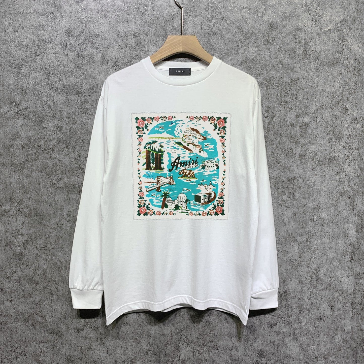 Amiri Long Sleeve Shirt Fashion Brand Long Sleeve Long-Sleeved T-shirt Blouse