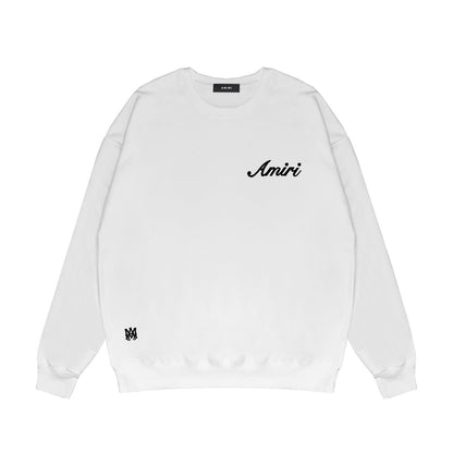 Amiri Long Sleeved Shirt Fashion Brand Crew Sweatshirts round Neck Sweater