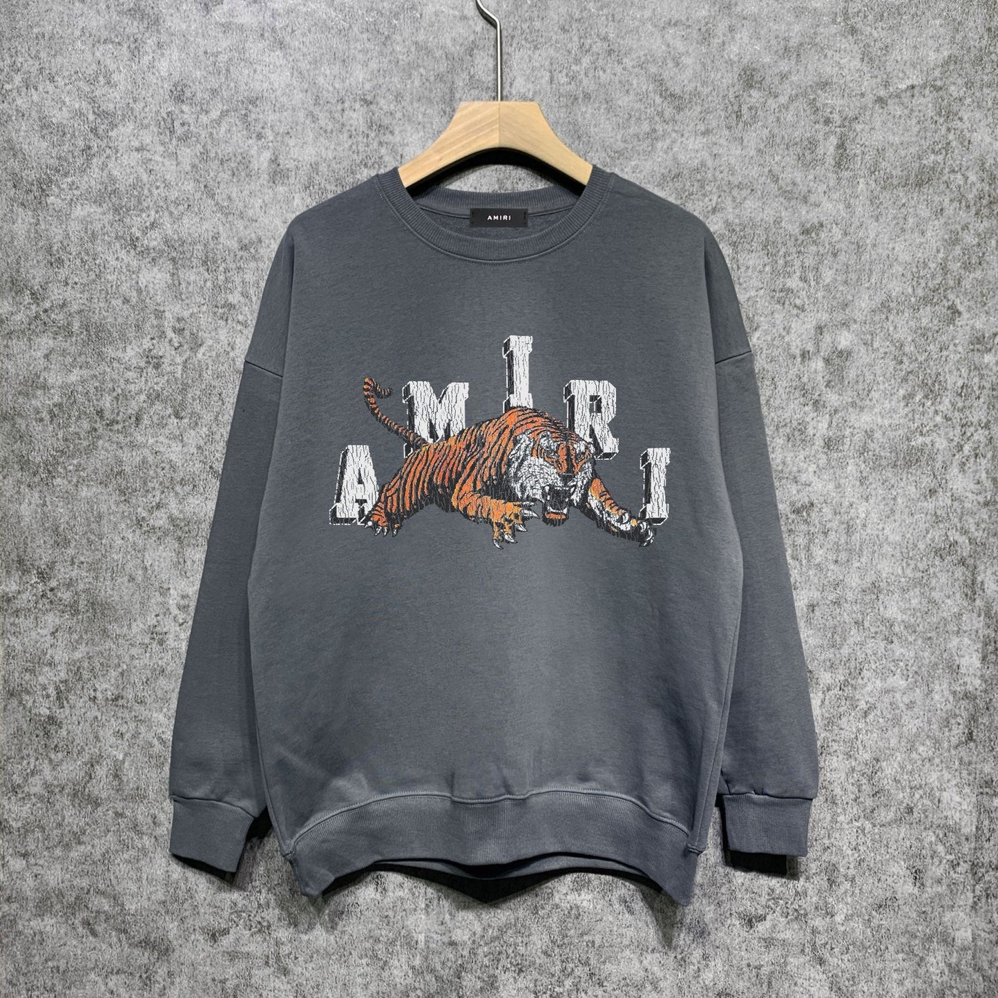 Amiri Long Sleeved Shirt Fashion Brand Crew Sweatshirts round Neck Sweater