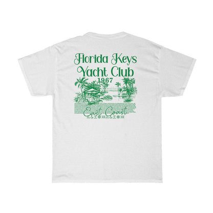 6903 Women Florida Yacht Club Back Print T Shirt Summer