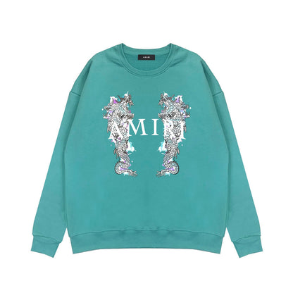 Amiri Long Sleeve Shirt Crew Sweatshirts Crew Neck Sweater