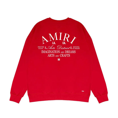 Amiri Long Sleeved Shirt Fashion Brand Crew Sweatshirts round Neck Sweater