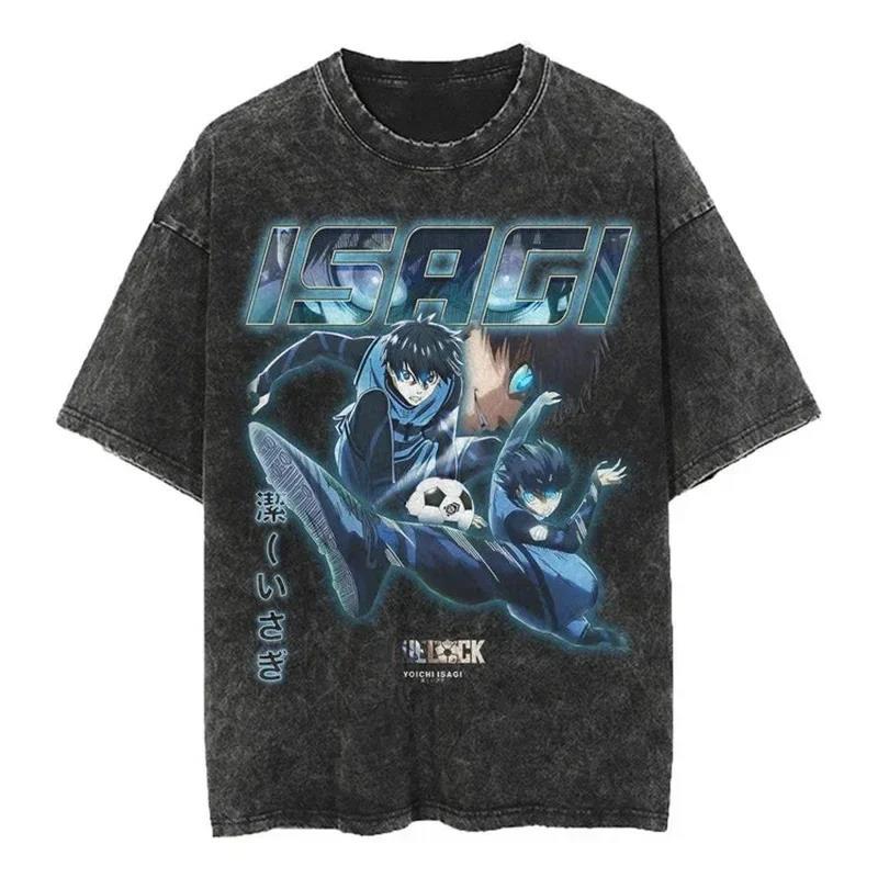 2024Streetwear Tshirt Japanese Anime Graphic Vintage Washed