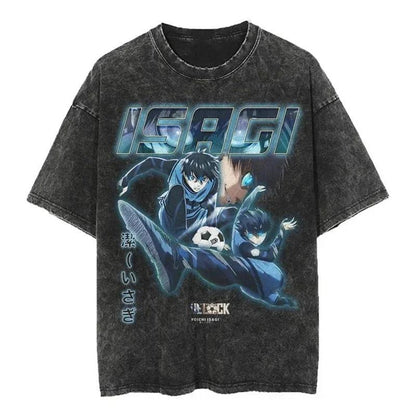 2024Streetwear Tshirt Japanese Anime Graphic Vintage Washed