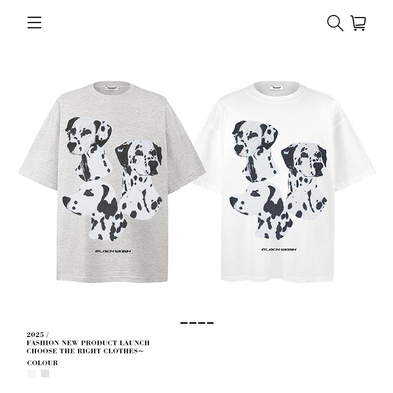 American vintage street T-shirt vintage cotton men and women summer