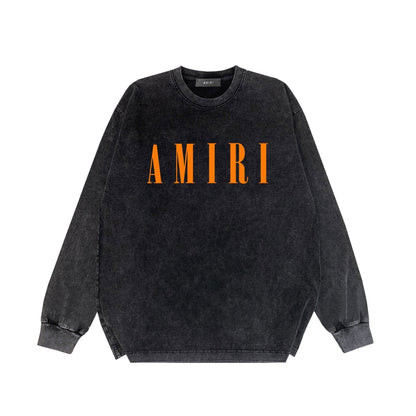 Amiri Long-Sleeve Shirt Vintage Distressed Long Sleeve T-shirt