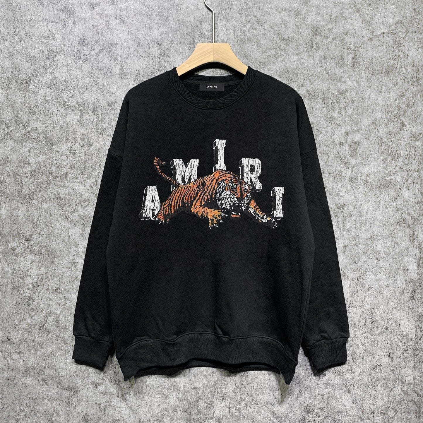 Amiri Long Sleeved Shirt Fashion Brand Crew Sweatshirts round Neck Sweater