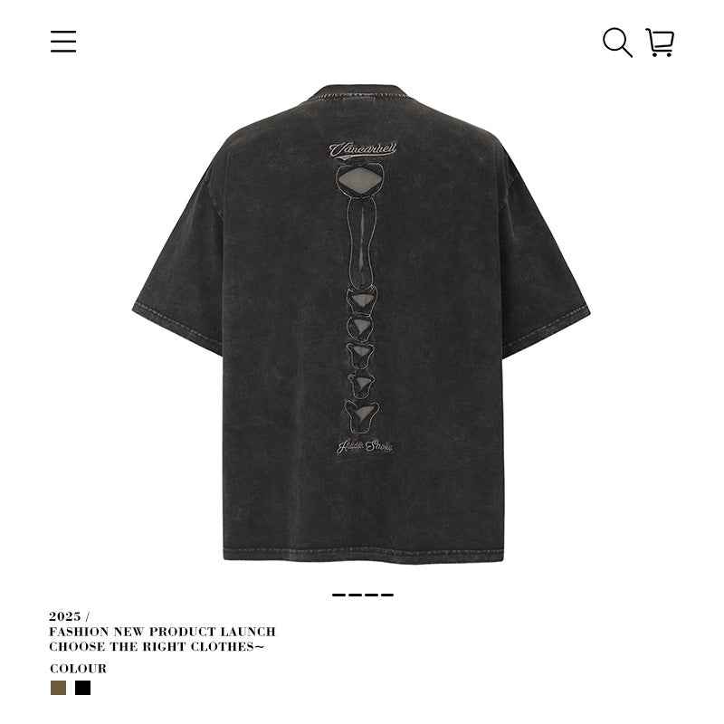 American vintage street T-shirt men's loose cotton