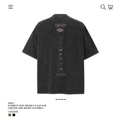 American vintage street T-shirt men's loose cotton