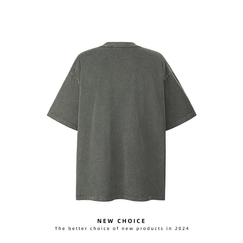 American vintage street T-shirt retro men loose summer