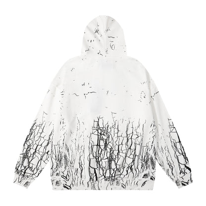 Amiri Hoodie AMI Ripped logo print hooded sweater