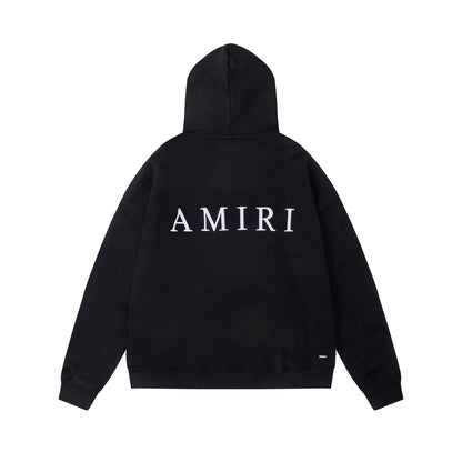 Amiri Hoodie OW Embroidery Letter Hooded Sweater for Men and Women