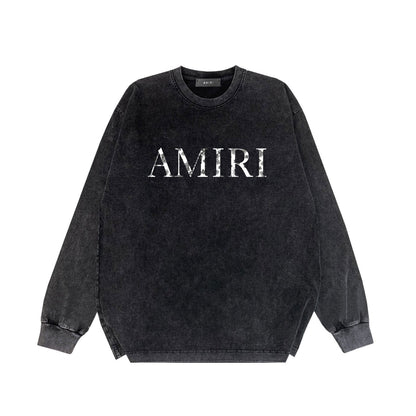 Amiri Long-Sleeve Shirt Vintage Distressed Long Sleeve T-shirt