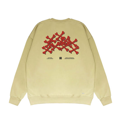 Amiri Long Sleeved Shirt Fashion Brand Crew Sweatshirts round Neck Sweater