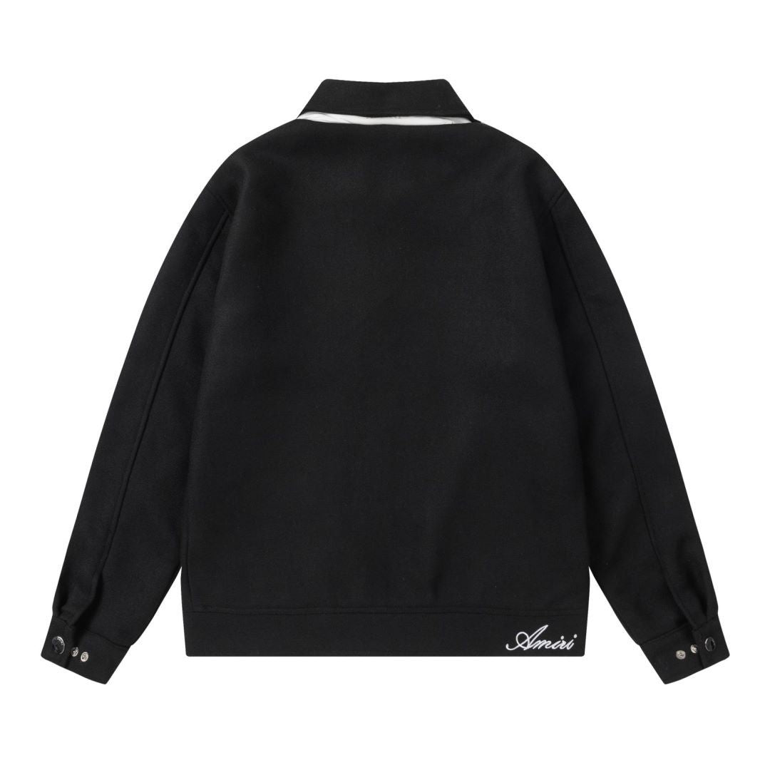 Amiri Jacket autumn and winter AMI stitching embroidery logo for men and women