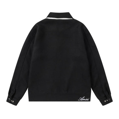 Amiri Jacket autumn and winter AMI stitching embroidery logo for men and women
