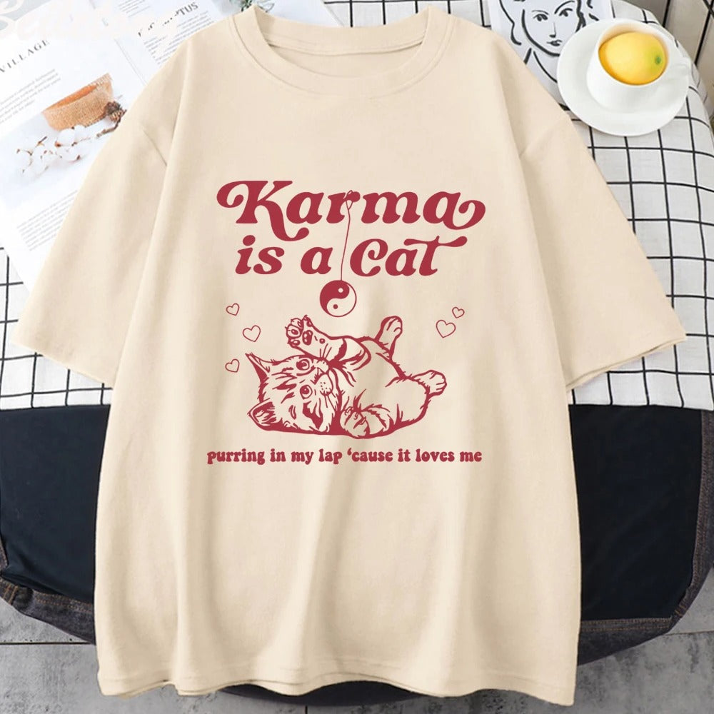 2024 Karma Is A Cat 2023 Taylor Midnights Album Tshirt Short