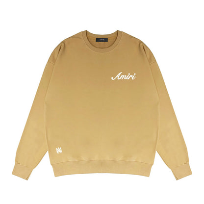 Amiri Long Sleeved Shirt Fashion Brand Crew Sweatshirts round Neck Sweater