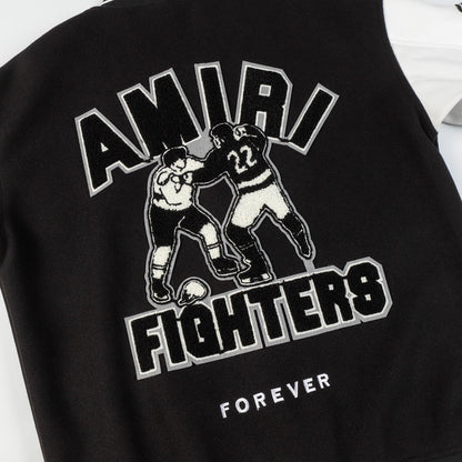 Amiri Jacket AMI Pattern Baseball Jacket Jacket Men's and Women's