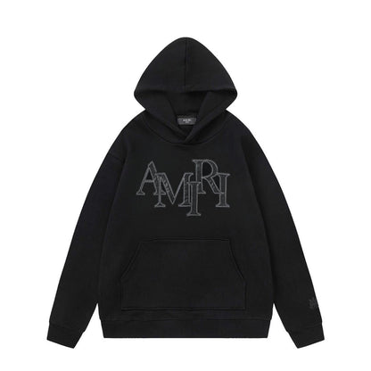 Amiri Hoodie AMI Patch Embroidered Letter Pattern Hooded Sweater