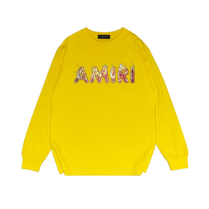 Amiri Long Sleeve Shirt Fashion Brand Long Sleeve Long-Sleeved T-shirt Blouse