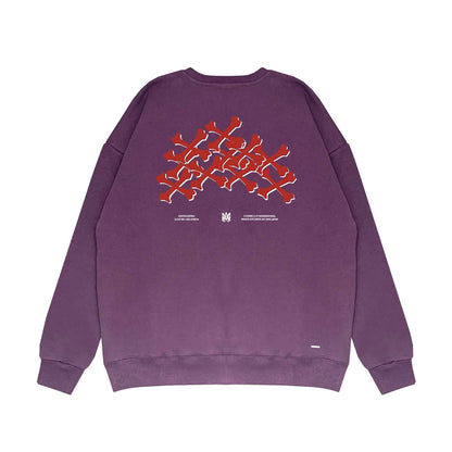 Amiri Long Sleeved Shirt Fashion Brand Crew Sweatshirts round Neck Sweater