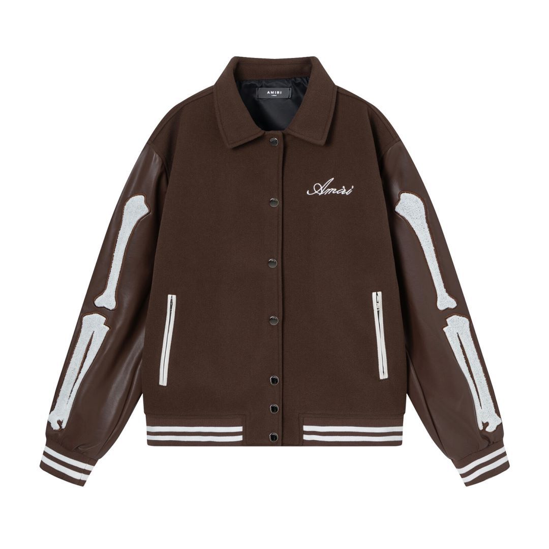 Amiri Jacket AMI lapel baseball jacket for men and women