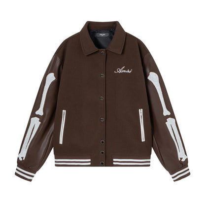 Amiri Jacket AMI lapel baseball jacket for men and women