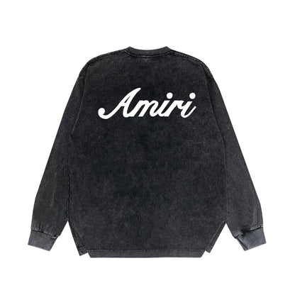 Amiri Long Sleeve Shirt Vintage T Shirt Washed and Worn Vintage Long Sleeve T-shirt