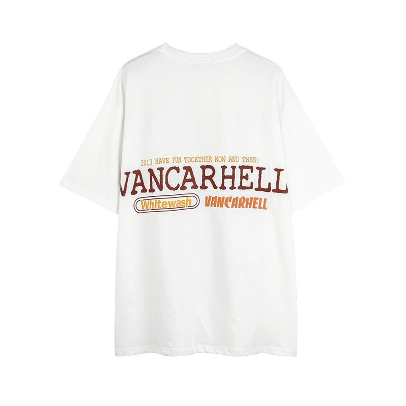 American vintage street T-shirt men's loose top