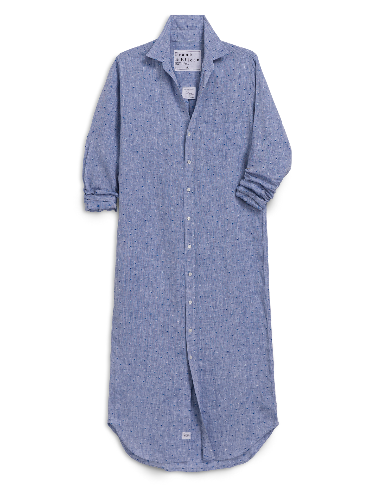 RORY Blue Hearts, Italian Classic Linen