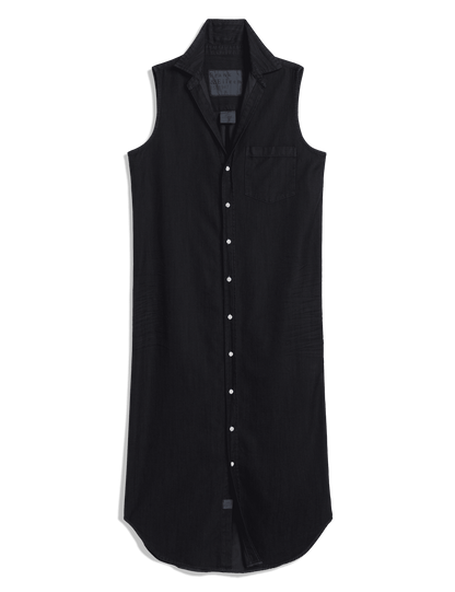 RORY SLEEVELESS Overdye Black Wash, Famous Denim