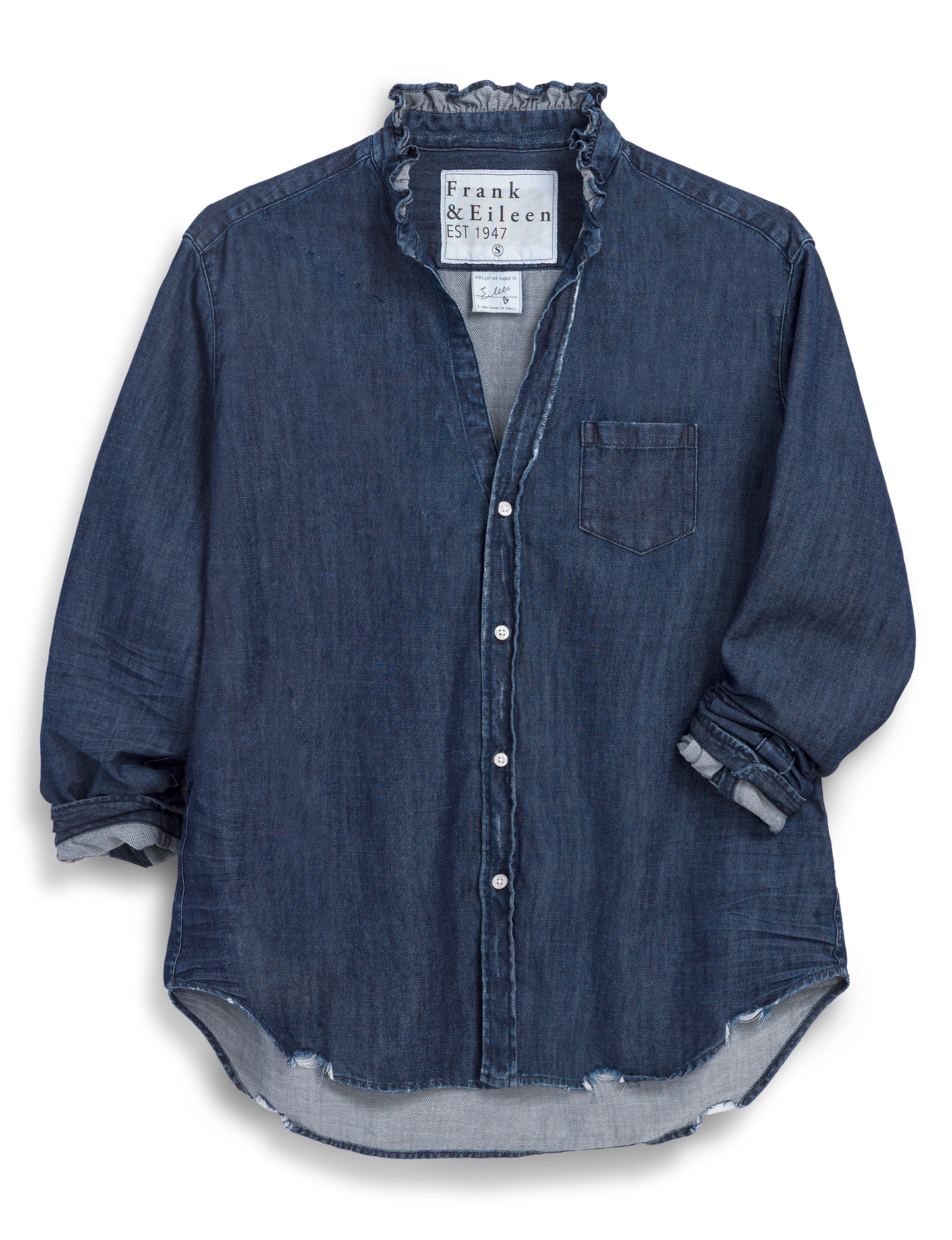 EILEEN RUFFLE Vintage Dark Indigo Wash, Famous Denim