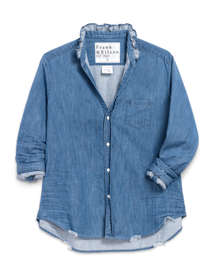 EILEEN RUFFLE Vintage Stonewashed Indigo, Famous Denim
