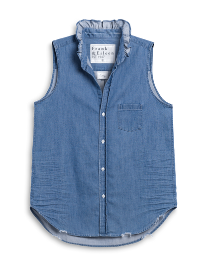 FIONA RUFFLE Vintage Stonewashed Indigo, Famous Denim
