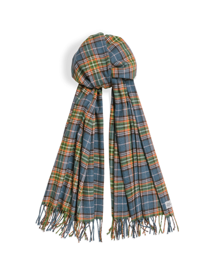 NOELLE Orange and Green with Blue Plaid